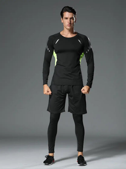 2026 Spring Men's Quick Dry Jacket Suit 1-4 Piece Outdoor Fitness