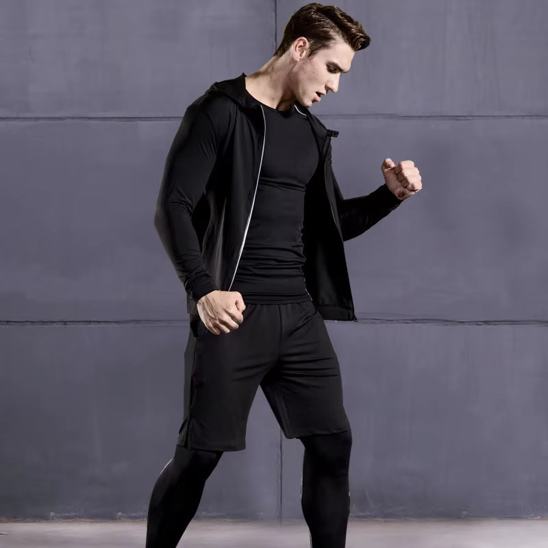 2026 Spring Men's Quick Dry Jacket Suit 1-4 Piece Outdoor Fitness