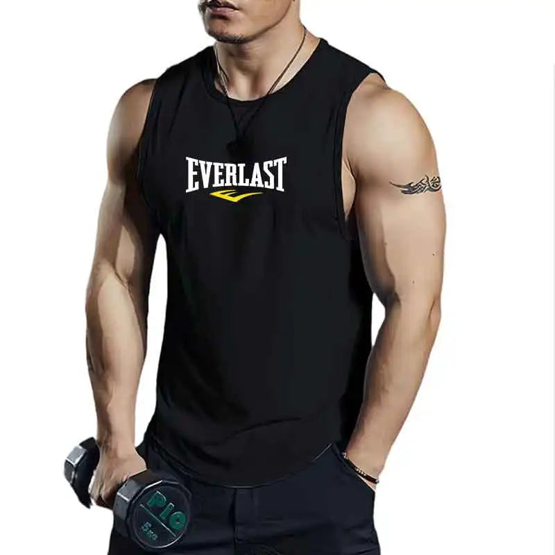 Breathable Mesh Men's Vest Round Neck  Running Man Top Gym  Shirt