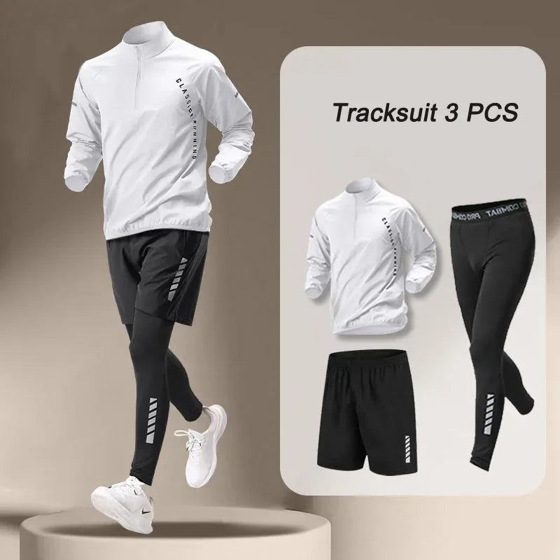 2026 Spring Men's Quick Dry Jacket Suit 1-4 Piece Outdoor Fitness