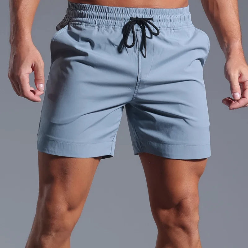 Summer Running Shorts Men Sportswear Elastic Quick Dry