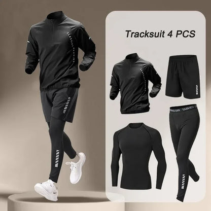 2026 Spring Men's Quick Dry Jacket Suit 1-4 Piece Outdoor Fitness