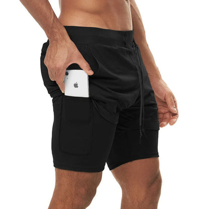 Camo Running Shorts Men Gym Sports Shorts 2 In 1 Quick Dry