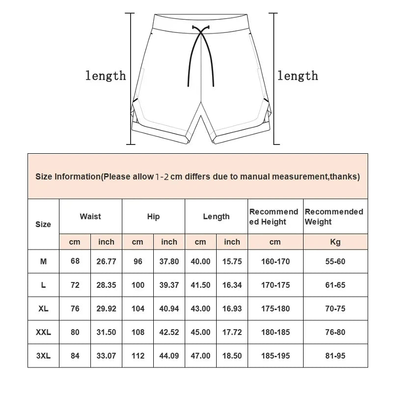 Camo Running Shorts Men Gym Sports Shorts 2 In 1 Quick Dry