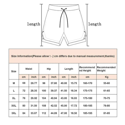 Camo Running Shorts Men Gym Sports Shorts 2 In 1 Quick Dry