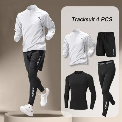 2026 Spring Men's Quick Dry Jacket Suit 1-4 Piece Outdoor Fitness