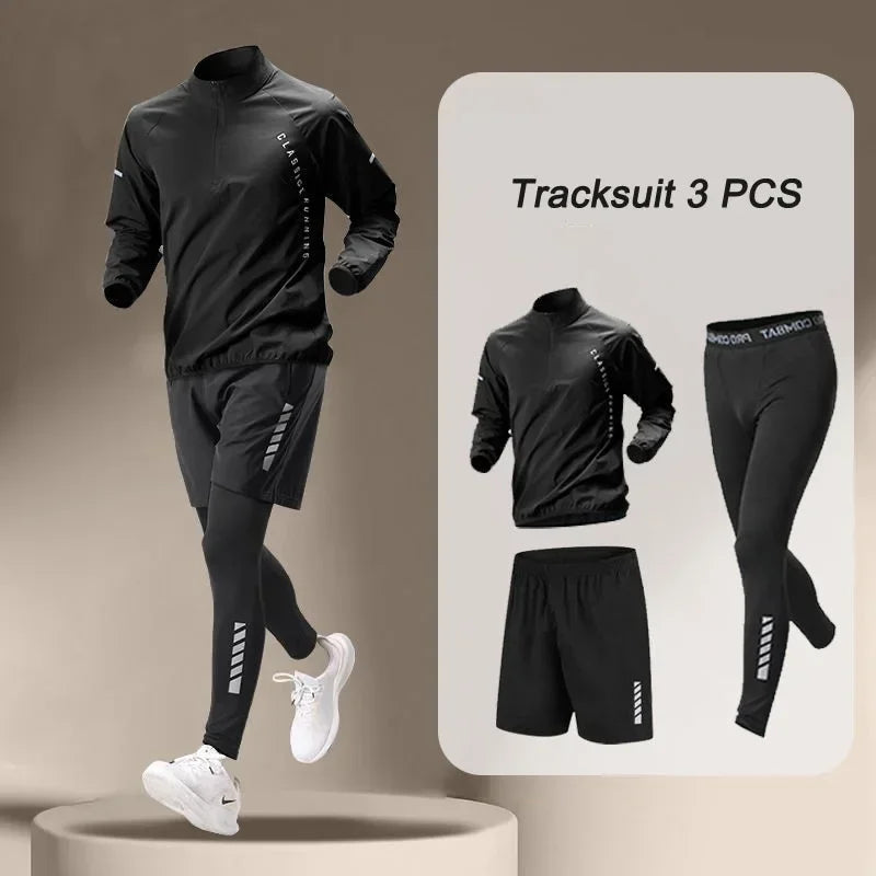 2026 Spring Men's Quick Dry Jacket Suit 1-4 Piece Outdoor Fitness