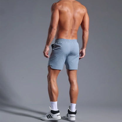 Summer Running Shorts Men Sportswear Elastic Quick Dry